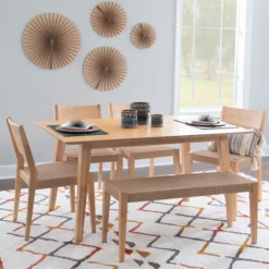 Judith Natural Woven Rope 6-Pc. Dining Set-Kirkland's Home Clearance