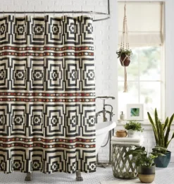 Justina Blakeney Black Hypnotic Shower Curtain-Kirkland's Home Online