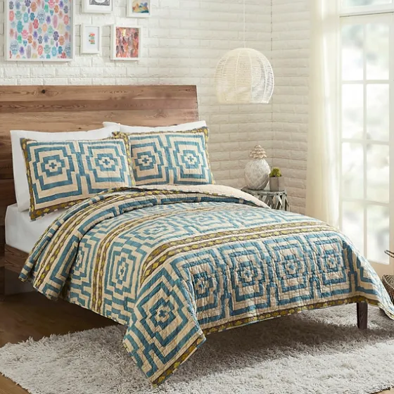 Justina Blakeney Blue Hypnotic King Quilt Set-Kirkland's Home Flash Sale