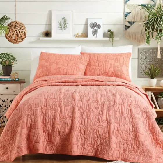 Justina Blakeney Blush Hamsa Queen Quilt Set-Kirkland's Home Hot