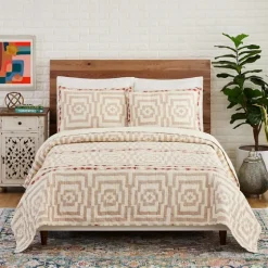 Justina Blakeney Yellow Hypnotic Queen Quilt Set-Kirkland's Home Sale