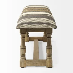 Jute Striped Natural Wood Bench-Kirkland's Home Best Sale
