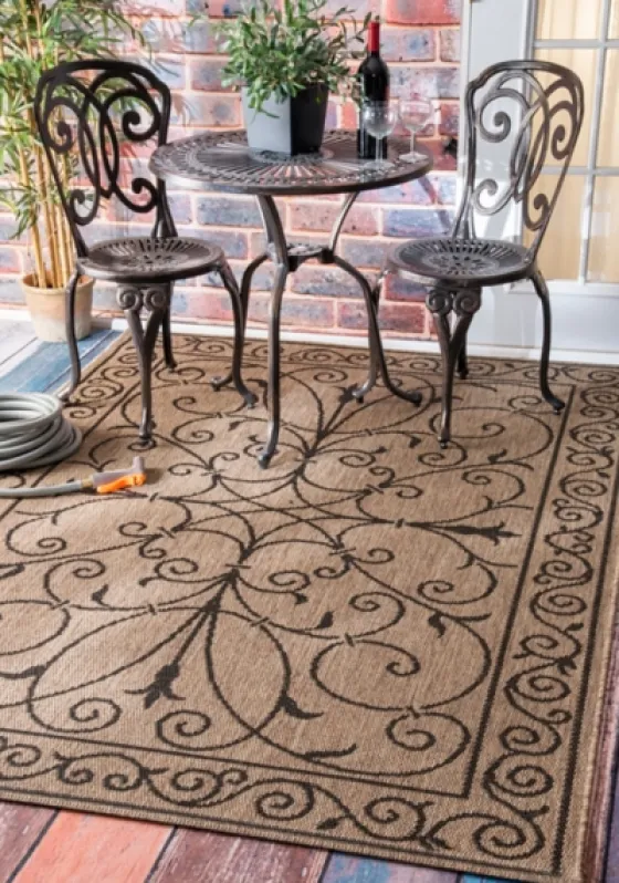 Kathleen Scroll Outdoor Area Rug, 5X7-Kirkland's Home New