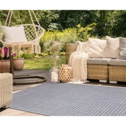 Kaya Navy Gradient Indoor/Outdoor Area Rug, 6X9-Kirkland's Home Sale