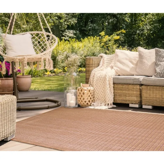 Kaya Rust Gradient Indoor/Outdoor Area Rug, 6X9-Kirkland's Home New