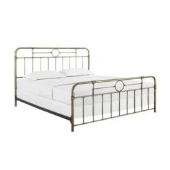 King Size Bronze Pipe Bed Frame-Kirkland's Home Clearance