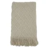 Knitted Beige With Fringe Throw Blanket-Kirkland's Home Store