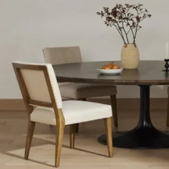 Kurt Natural Linen Dining Chair-Kirkland's Home Best