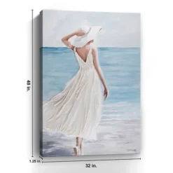 Lady In White Hat & Dress Giclee Canvas Art Print-Kirkland's Home Best