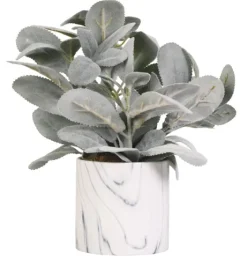 Lamb'S Ear Arrangement In Marbled Planter-Kirkland's Home Best