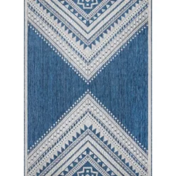 Landy Blue Aztec Outdoor Rug, 8X10-Kirkland's Home Hot