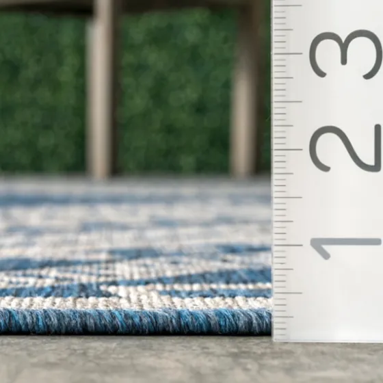 Landy Blue Aztec Outdoor Rug, 8X10-Kirkland's Home Hot