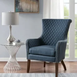 Lanea Quilted Accent Chair With Silver Studs-Kirkland's Home Shop