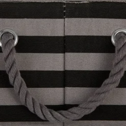 Large Black Paw Patch Stripe Round Pet Basket-Kirkland's Home Clearance