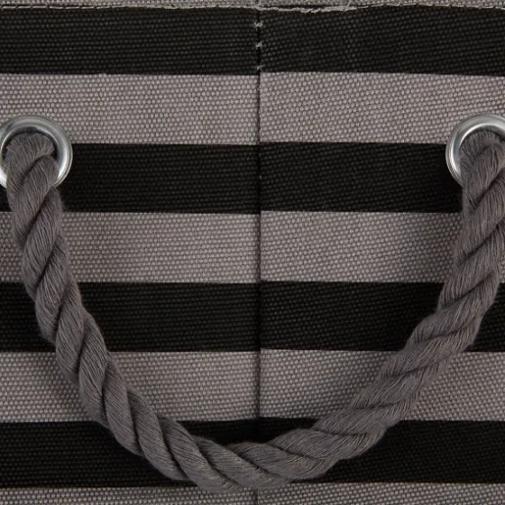 Large Black Paw Patch Stripe Round Pet Basket-Kirkland's Home Clearance