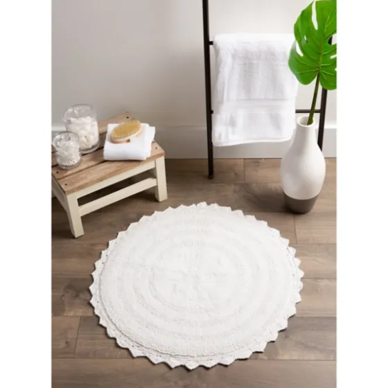 Large Crochet Round Bath Mat-Kirkland's Home Shop