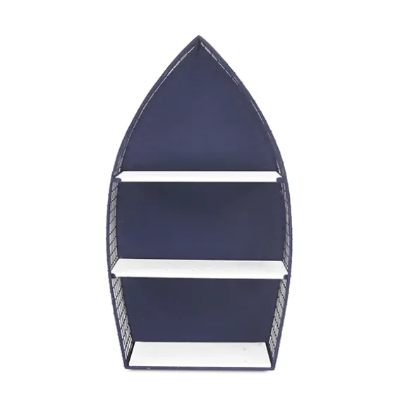 Large Navy And White Rowboat Bookshelf, 30 In.-Kirkland's Home Cheap