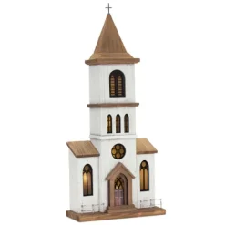 Large Wooden Church Tabletop Statue-Kirkland's Home Flash Sale