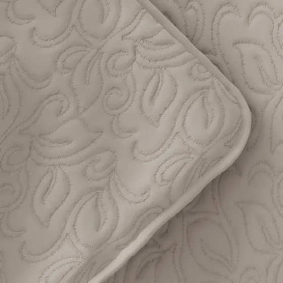 Latte Floral Stitch 2-Pc. Twin Quilt Set-Kirkland's Home Outlet