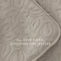 Latte Floral Stitch 2-Pc. Twin Quilt Set-Kirkland's Home Outlet