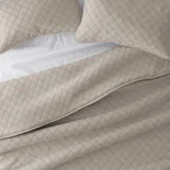 Latte Stitched Diamond 3-Pc. Queen Quilt Set-Kirkland's Home Best