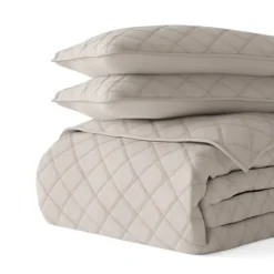 Latte Stitched Diamond 2-Pc. Twin Quilt Set-Kirkland's Home Flash Sale