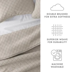 Latte Stitched Diamond 2-Pc. Twin Quilt Set-Kirkland's Home Flash Sale