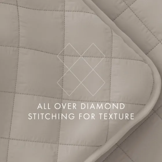 Latte Stitched Diamond 2-Pc. Twin Quilt Set-Kirkland's Home Flash Sale