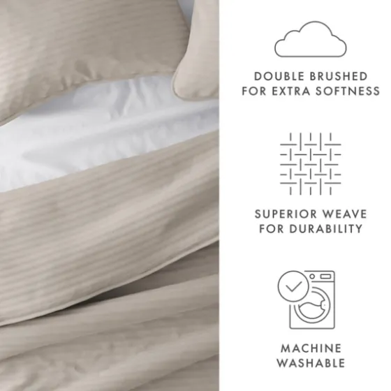 Latte Stitched Stripes 2-Pc. Twin Quilt Set-Kirkland's Home Best