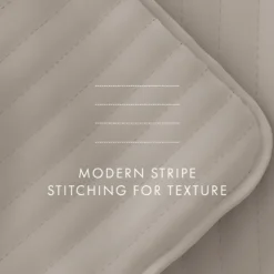 Latte Stitched Stripes 2-Pc. Twin Quilt Set-Kirkland's Home Best