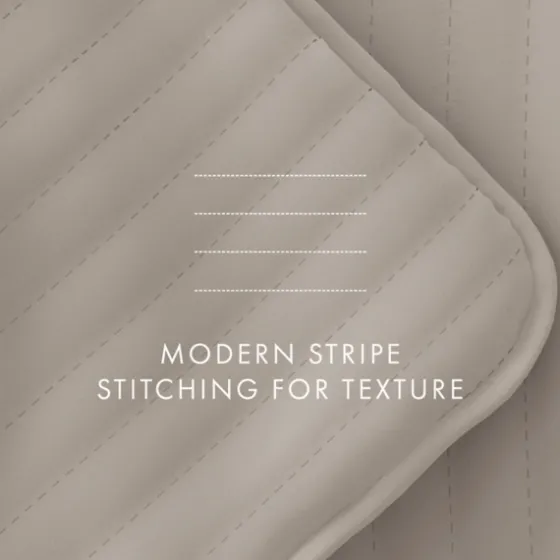 Latte Stitched Stripes 2-Pc. Twin Quilt Set-Kirkland's Home Best