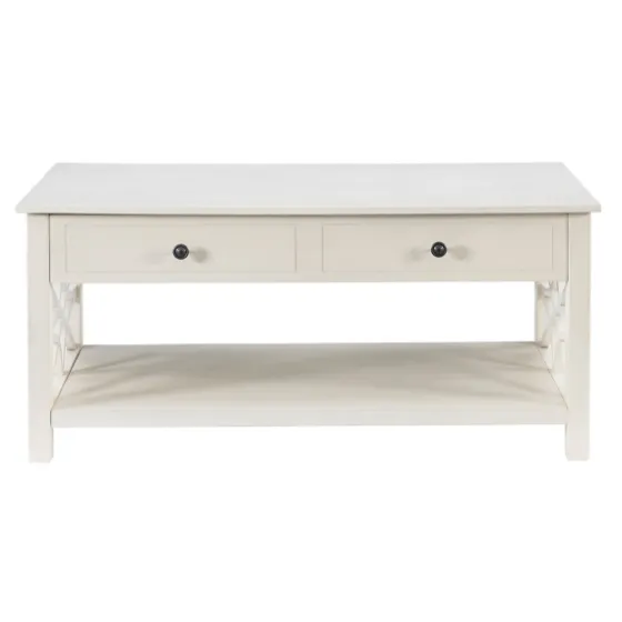 Lattice Raised Top Storage Coffee Table-Kirkland's Home Flash Sale