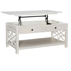Lattice Raised Top Storage Coffee Table-Kirkland's Home Flash Sale