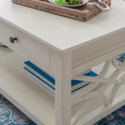 Lattice Raised Top Storage Coffee Table-Kirkland's Home Flash Sale
