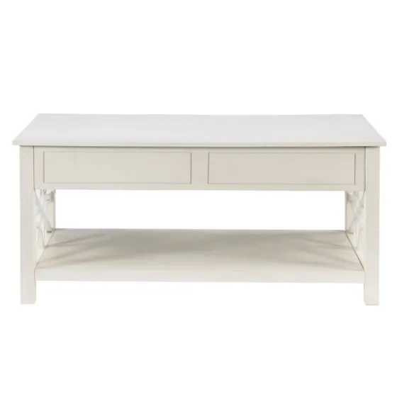 Lattice Raised Top Storage Coffee Table-Kirkland's Home Flash Sale