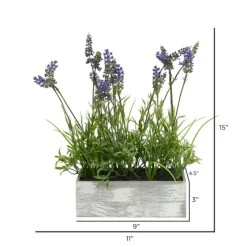 Lavender Arrangement In Gray Planter Box-Kirkland's Home Fashion