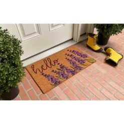 Lavender Hello Doormat-Kirkland's Home Cheap