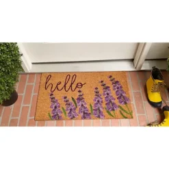 Lavender Hello Doormat-Kirkland's Home Cheap