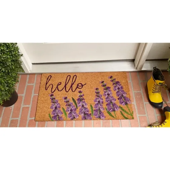 Lavender Hello Doormat-Kirkland's Home Cheap