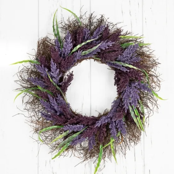 Lavender Leaf Spiral Wreath-Kirkland's Home Fashion
