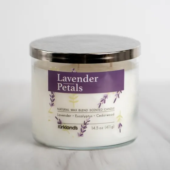 Lavender Petals Triple Wick Jar Candle-Kirkland's Home Flash Sale