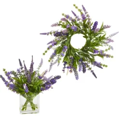Lavender Wreath And Arrangement 2-Pc. Set-Kirkland's Home Store