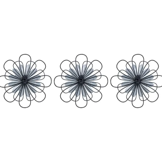 Layered Metal & Wood Flower Wall Plaques, Set Of 3-Kirkland's Home Best Sale