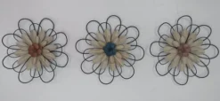 Layered Metal & Wood Flower Wall Plaques, Set Of 3-Kirkland's Home Best Sale