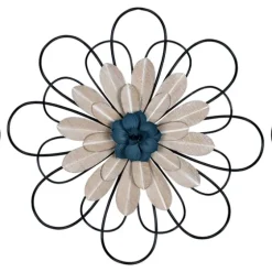 Layered Metal & Wood Flower Wall Plaques, Set Of 3-Kirkland's Home Best Sale