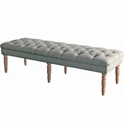 Layla Button Tufted Bench-Kirkland's Home Hot