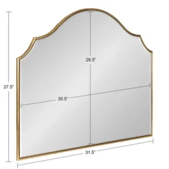 Leanna Gold Arched Frame Mirror-Kirkland's Home Fashion