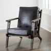 Leather And Wood Accent Chair-Kirkland's Home Shop