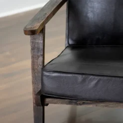 Leather And Wood Accent Chair-Kirkland's Home Shop