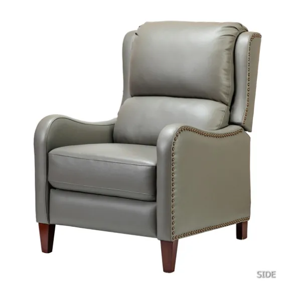 Leather Nailhead Traditional Recliner-Kirkland's Home Discount